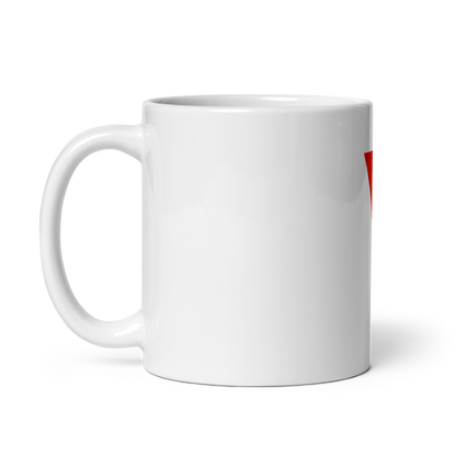 Red Arrow White glossy mug